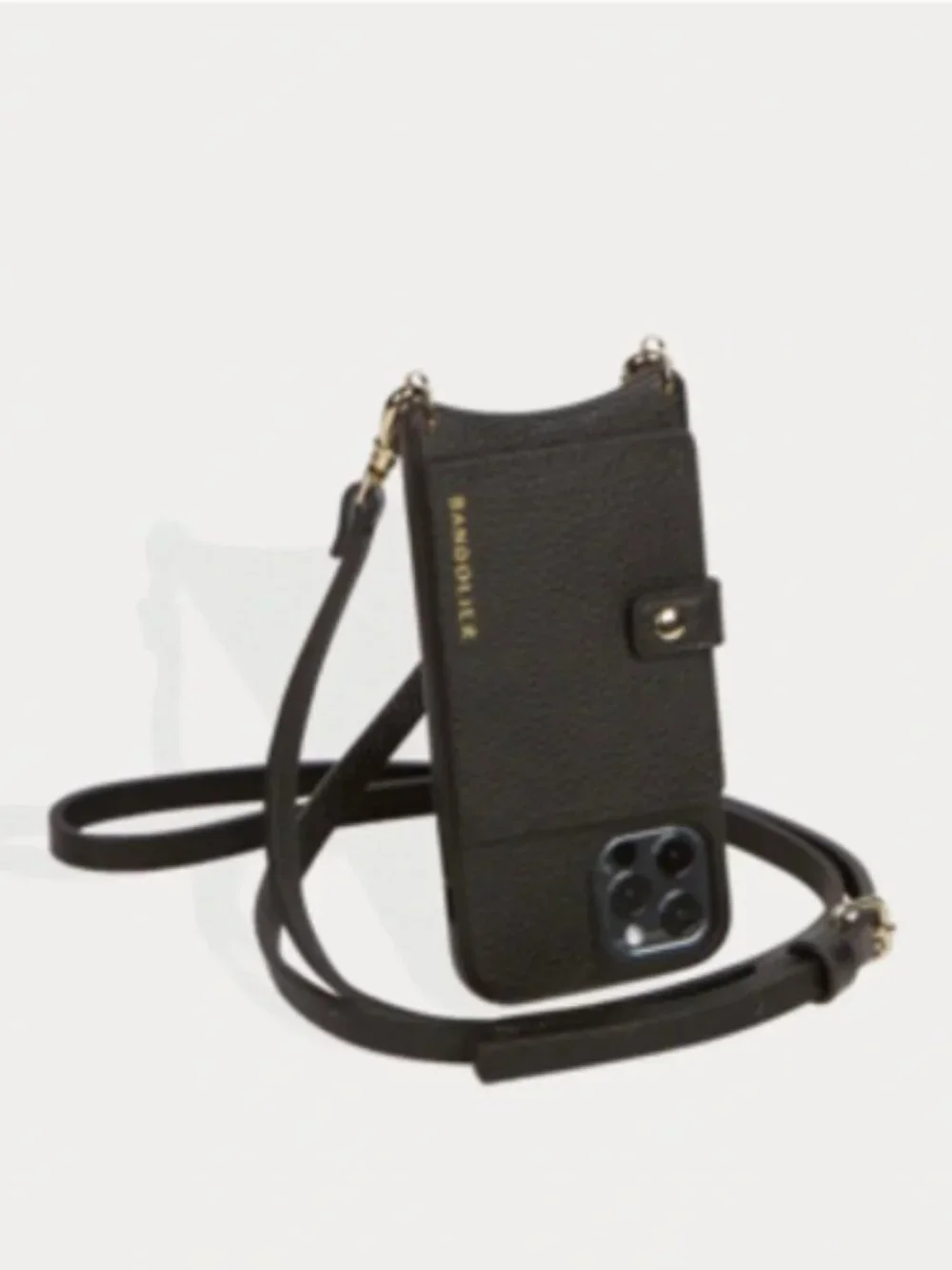 Bandolier Mila Wireless Charging Crossbody Bandolier Black/Gold - iPhone 13 Pro